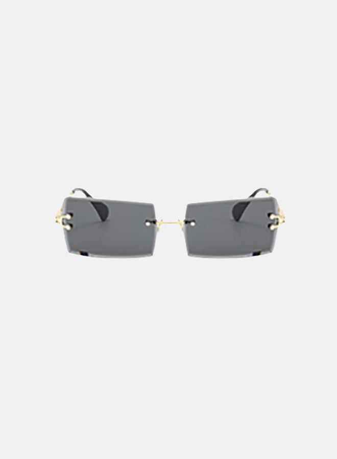 korico Lumos in Black Rimless Square Sunglasses - Image 3